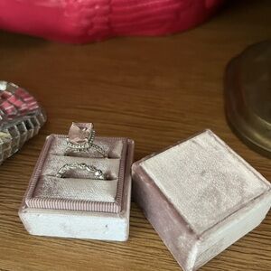 Lavender “the Mrs” velvet ring box